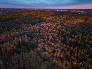 Änggårdsbergen i kvällsljus, Göteborg