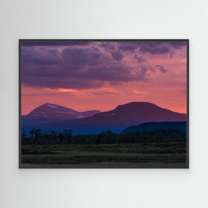 Solnedgång över Funäsdalsfjällen – Härjedalen | Canvas