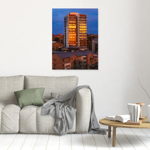 Kvarnbytornet i solnedgång – Mölndal | Canvas