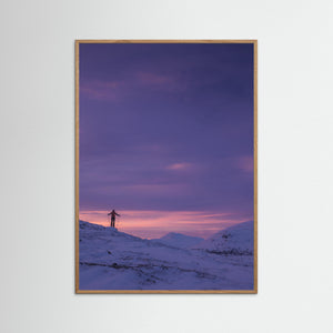 Skidåkare i soluppgång vid Valdalsfjellet – Innlandet Norge | Fine Art Print