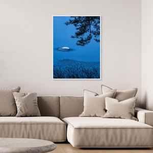 Blå vintertystnad - CANVAS