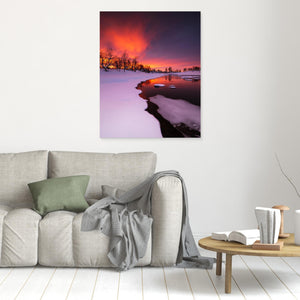 Vinterglöd över Grövlan - CANVAS