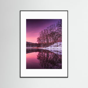 Vintermorgon vid Ståloppet – Rådasjön och Stensjön, Mölndal | Fine Art Print 