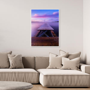 Solnedgång vid Näsets brygga – Göteborgs skärgård | Canvas
