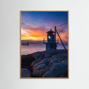 Solnedgång vid Klåva fyr – Hönö, Göteborgs skärgård | Fine Art Print