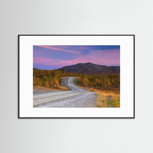 Solnedgång vid Ånnfjället – väg 531 i Härjedalen | Fine Art Print