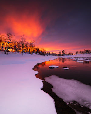 Vinterglöd över Grövlan