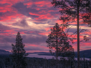 Lofsdalen Härjedalen – Soluppgång över Lofssjön på Julafton | Fine Art Print