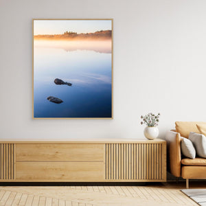 Rådasjön i Dimma – Minimalistisk Natur | Canvas