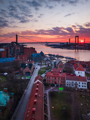 Klippan i solnedgång – Göteborg | Canvas