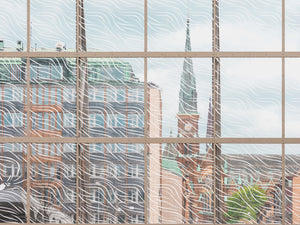 Oscar Fredriks kyrka bakom glaset | Canvas från Göteborg