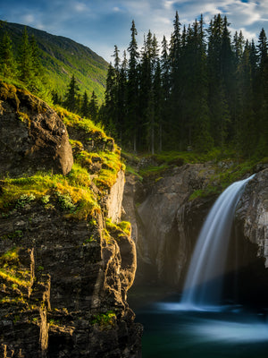 Rjukandefossen i kvällsljus | Hemsedal, Norge | Canvas