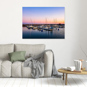 Kvällsljus i Träslövsläges hamn – Varberg, Hallands kust - CANVAS