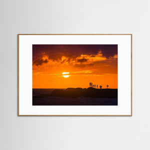 Siluetter i solnedgång vid Steninge – Hallands kust