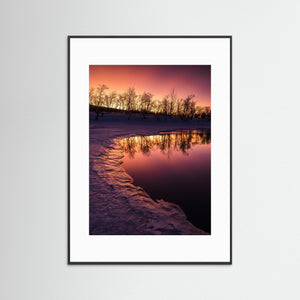 Soluppgång vid Grövlan – vinterlandskap i Grövelsjöfjällen | Fine Art Print