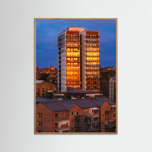 Kvarnbytornet i solnedgång – Mölndal | Fine Art Print