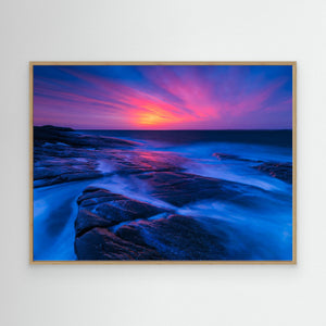 Solnedgång vid Näsbokrok naturreservat – Ölmanäshalvön, Halland | Canvas