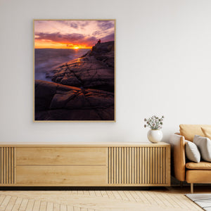 Solnedgång vid Stora Amundön – Göteborgs skärgård | Canvas