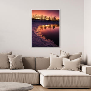 Soluppgång vid Grövlan – vinterlandskap i Grövelsjöfjällen | Canvas