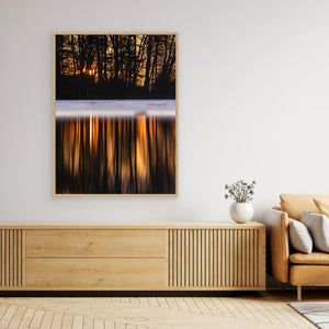 Solnedgång vid Landvettersjön – Naturfoto från Härryda | Canvas