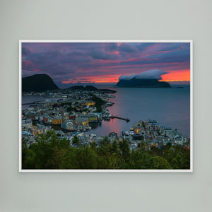 Solnedgång över Ålesund - CANVAS
