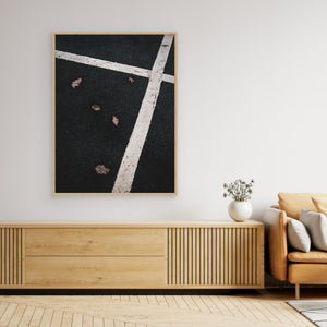 Minimalistiskt motiv vid Rådasjön – Grafiskt naturfoto från Mölndal | Canvas