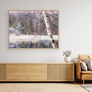 Frostig morgon vid Ståloppet – Rådasjön och Stensjön, Mölndal | Canvas