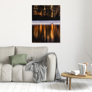 Solnedgång vid Landvettersjön – Naturfoto från Härryda | Canvas