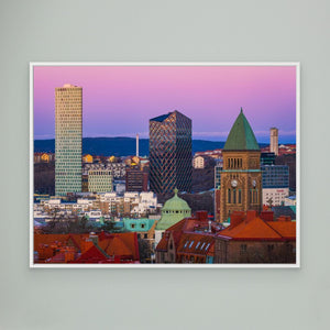 Rosa kväll över Göteborg