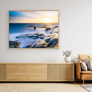 Solnedgång vid Långholmen – Göteborgs skärgård | Canvas