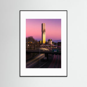 Karlatornet Göteborg – Lundbyleden i Solnedgång | Fine Art Print