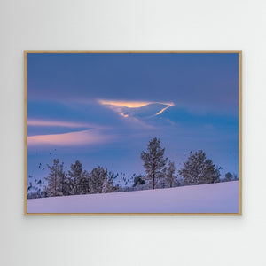 Vinterljus över Grövelsjöfjällen – Fjäll i dimma | Canvas