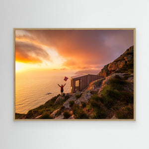 Solnedgång vid Dosabu Stormjakthytte – Vestland Norge | Canvas