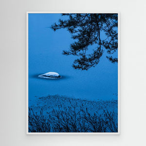 Blå vintertystnad - CANVAS