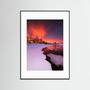 Vinterglöd över Grövlan