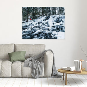 Vintervattenfall vid Tvärån – Härryda kommun | Canvas