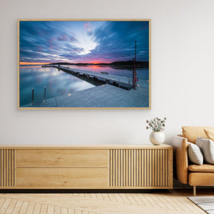 Askimsbadet Göteborg solnedgång – badpir och hav i lång exponering | Canvas