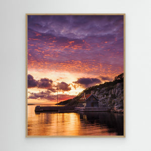 Solnedgång vid Särö i Halland – dramatisk kvällshimmel | Canvas