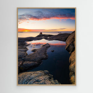 Solnedgång på klipporna vid Hönö – Göteborgs skärgård | Canvas