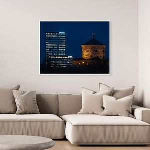 Skansen Lejonet och Gårda Vesta i kvällsljus Göteborg | Canvas