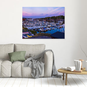 Önnereds brygga i kvällsljus – Småbåtshamn i Göteborg | Canvas