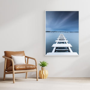 Snötäckt brygga vid Näset – Göteborg | Canvas