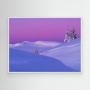 Rosa gryning över Grövelsjöfjällen - CANVAS