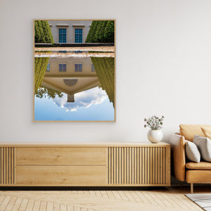 Gunnebo Slott spegling i vattenpöl – Mölndal | Canvas