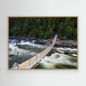 Hängbron över Handölsforsen – Åre, Jämtland | Canvas