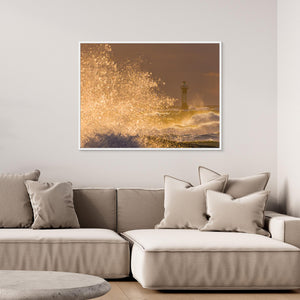 Storm vid fyren Väcker – Tjurpannan, Bohuslän | Canvas