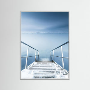 Snötäckt badstege vid Fiskebäck – Göteborg | Fine Art Print
