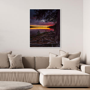 Solnedgång över Burusjön – Idre, norra Dalarna | Canvas