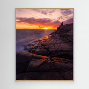 Solnedgång vid Stora Amundön – Göteborgs skärgård | Canvas