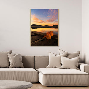 Höstlöv i gryning - CANVAS